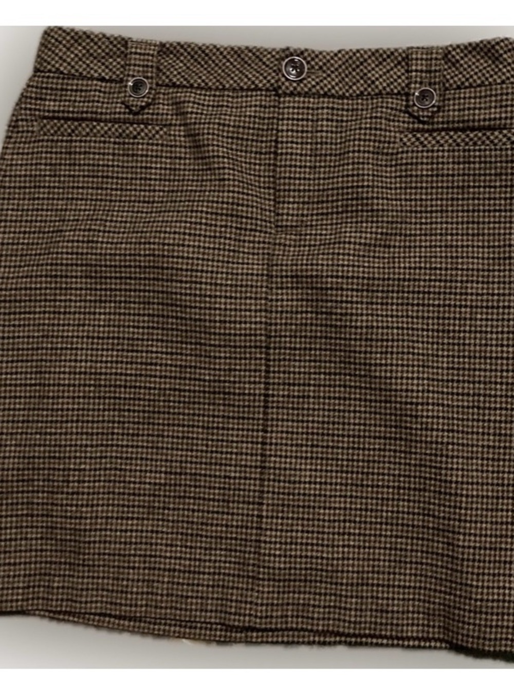 Eddie Bauer Brown Houndstooth Wool
Blend Lined Pencil Skirt Size 8 - Picture 2 of 10